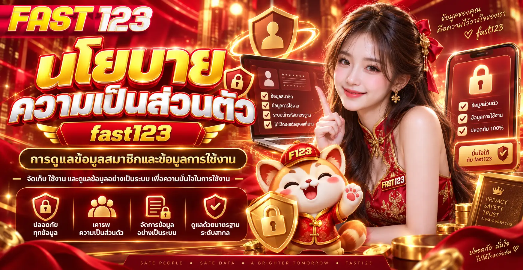 นโยบายความเป็นส่วนตัว fast123 การดูแลข้อมูลสมาชิกและข้อมูลการใช้งาน