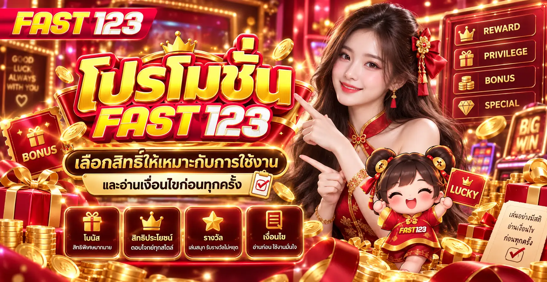 โปรโมชั่น fast123 เลือกสิทธิ์ให้เหมาะกับการใช้งานและอ่านเงื่อนไขก่อนทุกครั้ง